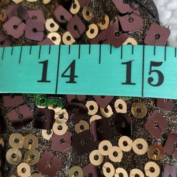 Peter Nygard Bronze Sequined Tank top - Picture 6 of 7